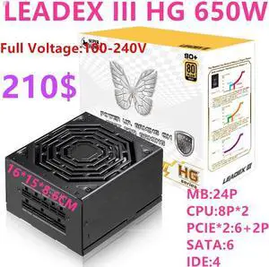 For Super Flower Brand RTX2080 Game Mute Power Supply 750W/650W Switching Power Supply LEADEX III HG 750W/650W