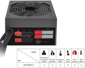 For Thermaltake(Tt) Brand Smart DPS G 650W 80plus Gold Half Module Power Supply 650W Power Supply SPG-0650D-G