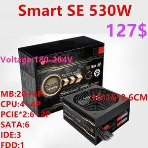 For Thermaltake(Tt) Brand Half Module Silent Power Supply 530W/630W Power Supply Smart SE 530W Smart SE 630W