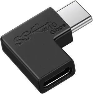 USB Type C 3.1 Male to Female Right Angle 90 Degree Extender Quick Charge Data 10Gbps Fast Charging Adapter Connector Converter
