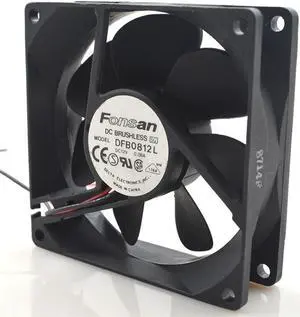 FOR Delta 8025 12V 0.08A 8CM DFB0812L Ultra-quiet 2-wire Power Computer Chassis Fan