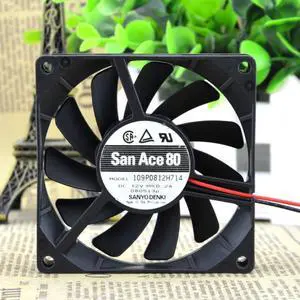FOR Sanyo 80158cm 8cm CPU Dual Ball Mute Fan 12V 0.2A 109P0812H714