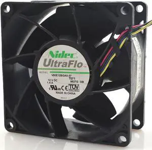 FOR NIDEC V80E12BGA5-57 12V 1.4A 4-wire 8038 8CM high-speed server cooling fan