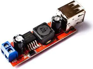 DC 6V-40V To 5V 3A Double USB Charge DC-DC Step-down Converter Module For Vehicle Charger LM2596 Dual USB