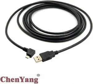 Left Angled 90 Degree Micro USB Male to USB 2.0 Data Charge Cable 3m for Tablet & Cell Phone