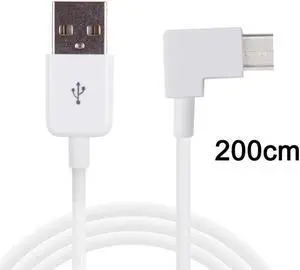 2m Right Angled USB 3.1 Type C USB-C to USB 2.0 Cable for Tablet & Mobile Phone White