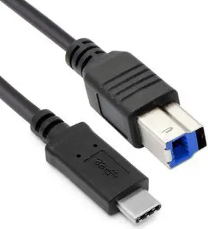 CY USB-C USB 3.1 Type C Male Connector to USB Standard B Male Data Cable for Apple Laptop & Laptop Black
