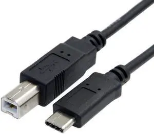 USB-C USB 3.1 Type C Male Connector to USB 2.0 B Type Male Data Cable for Cell Phone & Notebook & Laptop