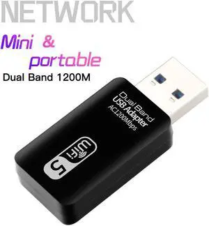 Wifi USB Wifi Adapter 5Ghz Wi fi USB Adapter AC 1200Mbps Wi-fi Adapter Dual Band USB 3.0 Ethernet 2.4G 5G Wifi Antenna For PC