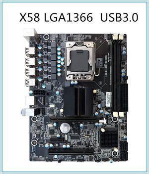 x58  motherboard  motherboard with USB3.0 port support ecc ram  LGA 1366 DDR3 ATX mainboard