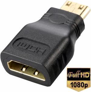 OIAGLH   HDMI-compatible Female to Mini  HDMI-compatible  Male Adapter Convertor in Gold Plated