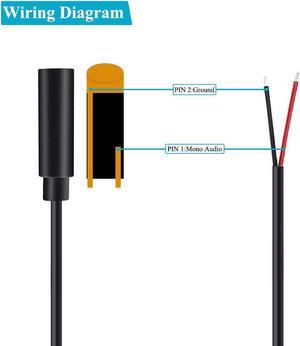 OIAGLH 2pcs Gold plated 6.35mm (1/4 Inch) Mono Plug to RCA Jack