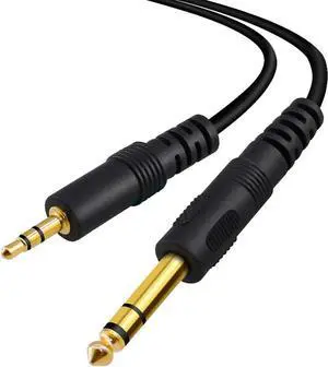 OIAGLH 3.5mm to 6.35mm Audio Cable 5ft,Gold Plated 3.5mm 1/8" Male to 6.35mm 1/4" Male TRS Stereo Audio Cable, for iPod, Laptop