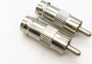 OIAGLH 10pcs BNC Connector Female to RCA Male BNC Female Head Turn AV Plug Male Audio and Video Cable Adapter AV Signal Conversion