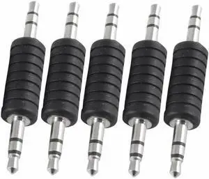 OIAGLH 5PCS 3.5mm Jack to 3.5mm Audio Male Adapter Connectors