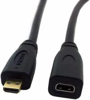 OIAGLH HDMI -compatible 1.4 D type Micro HDMI-compatible Male to Micro HDMI-compatible Female M/F Extension Cable 30cm