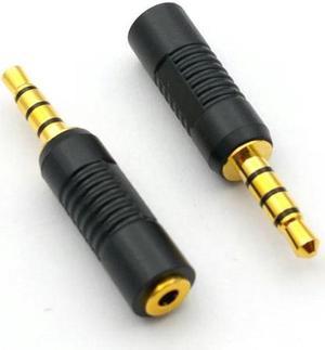 OIAGLH 2pcs 3.5mm 4pole Male to 2.5mm 4pole Female Audio Headphone connector