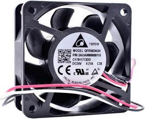 QFR0624GH 6cm 6025 60mm fan 60x60x25mm  DC24V 0.21A Cooling fan suitable for server inverter