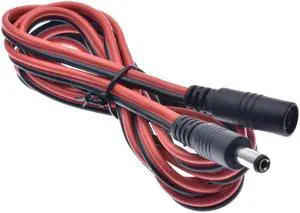 16AWG DC Power Plug 5.5 x 2.1mm Female To Male CCTV Adapter Connector Cable 12V 10A 120W Max. Power Extension Cord 1.5m 16AWG DC Power Plug 5.5 x 2.1mm Female To Male CCTV Adapter Connector Cable 12V 10A 120W Max. Power Extension Cord 1.5m