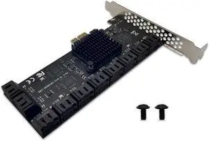 Chia Mining Riser PCIE SATA Expansion Card PCI Express 1X to 20 Ports SATA 3.0 6Gb Controller Adapter for PC Computer Chia Mining Riser PCIE SATA Expansion Card PCI Express 1X to 20 Ports SATA 3.0 6Gb Controller Adapter for PC Computer