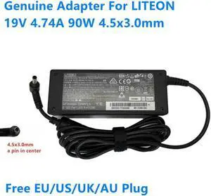 OIAGLH 19V 4.74A 90W 4.5x3.0mm PA-1900-32 Power Supply AC Adapter For LITEON Laptop Charger