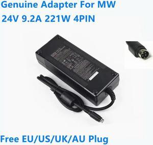 OIAGLH 24V 9.2A 221W 4PIN GST220A24-R7B GST220A24 Power Supply AC Adapter For MW mean well Charger