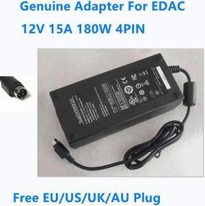 OIAGLH 12V 15A 180W 4PIN EDAC EA12501B-120 AC Power Adapter For Power Supply Charger