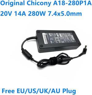 OIAGLH Chicony A18-280P1A 280W 20V 14A 7.4x5.0mm Power Supply AC Adapter For GE75-9SF GE75-10SFS Gaming Laptop Charger