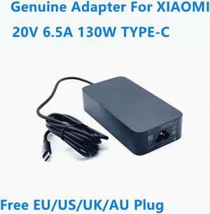 OIAGLH 5V 9V 12V 15V 3A 20V 6.5A 130W TYPE-C USB-C AD130 Power Supply AC Adapter For MI Laptop Charger