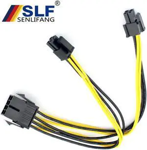 Power Supply Cable for PC Dual 2-Port 4p+4p CPU Extension Cables  Extended Wire Cord UL 18AWG 20cm for Miner  8Pin to 8P