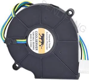 for EVERFLOW COOLSERVER BB7515BU B127515BU DC 12V 0.80A 4-Wire 75X75X15mm Copper Radiator CPU Heat Sink Fan