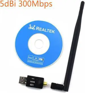 300Mbps 5dBi USB WiFi Adapter Mini Dongle External Wireless LAN Network Card 2.4GHz 802.11n/g/b for PC Computer for Win 7 8 10 300Mbps 5dBi USB WiFi Adapter Mini Dongle External Wireless LAN Network Card 2.4GHz 802.11n/g/b for PC Computer for Win 7 8 10
