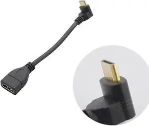 15CM High Speed 90 Degree Mini HDMI-compatible  Up-toward Male to HDMI Female Cable Adapter Connector (Up-Toward)