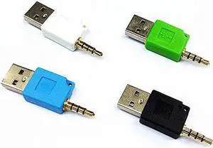 4pcs/lot 3.5mm Audio to USB 2.0 AM Adapter Data Sync Charger Connector Adapter for iP st 2nd 3rd Gen 4pcs/lot 3.5mm Audio to USB 2.0 AM Adapter Data Sync Charger Connector Adapter for iP st 2nd 3rd Gen