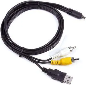 3in1 USB Charger +Data +A/V TV Cable For Sony Cybershot DSC-W810 DSC-W830 Camera
