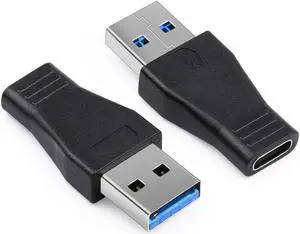 2pcs USB 3.0 Male to Type C Female Adapter Type A to C USB 3.0 Male to 3.1 Female Adapter Converter Support Data Sync & Charging
