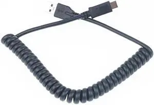 USB 3.0  to Type-C USB-3.1 Cable Cord Spring Coiled Charging Cable  for Mobile phone
