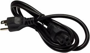 Three-Round-Prong-Pin AC Plug Cable for Laptop Power Supply Wall Adapter