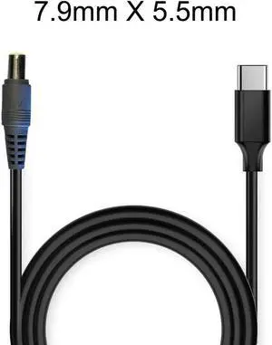 USB C Charge Cable 7.9x5.5mm  Adapter for Lenovo Laptop Charger 20v 2.25a 45w / 20v 3.25a 65w ThinkPad 420 SL300 T430 T430u