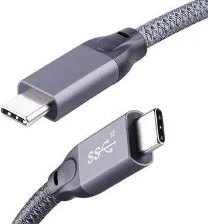 USB C 3.1 GEN 2 Cable(10Gbps/100W) USB C to USB C Cable Power Delivery Nylon Braided Cord with E-Marker Chip for Google Pixel 2