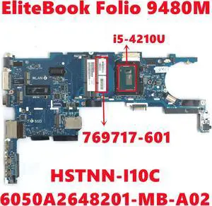 769717-601 769717-501 769717-001 For HP EliteBook Folio 9480M Laptop Motherboard 6050A2648201-MB-A02 With i5-4210U 100% Test OK