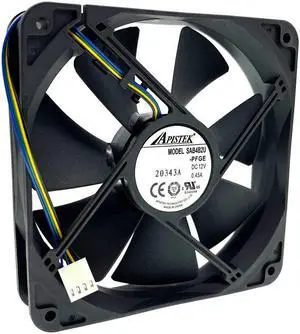 SAB4B2U -PFGE 120mm 12cm PWM Water Block Watercooler Cooling Fan,120X120X25mm 12V Dual Ball Bearing 2700RPM Apistek Fans