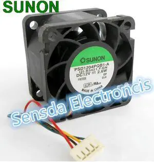 4028 PSD1204PQB1-A 12V 2.6W 4Wire Server dc axial Cooling Fan