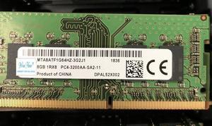 OIAGLH For 8GB 1RX8 PC4-3200AA-SA2-11 MTA8ATF1G64HZ-3G2J1 Notebook