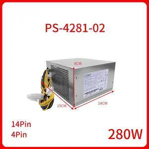 280W Server Power Supply Adapter PS-4281-02 54Y8877 54Y8851 54Y8900 54Y8902 PSU For Lenovo 14pin+4pin