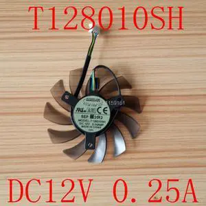 Cooling FAN  EVERFLOW T128010SH 12V 0.25A 4pin 75X75X10MM Frameless graphics card fan