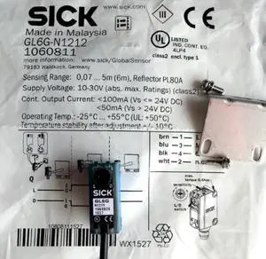 GL6G-N1212 GL6G-N1211 Sick Photoelectric Switch Sensor 100% GL6G-N1212 GL6G-N1211 Sick Photoelectric Switch Sensor 100%