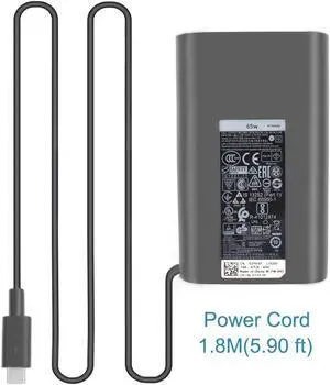 for 65W 45W USB-C Charger Power Cord Fit for Dell LA65NM170 DA65NM170 HA65NM170 DA65NM190 LA65NM190