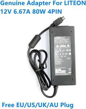 OIAGLH 12V 6.67A 80W 4PIN LITEON PA-1081-11 PA-1081-01 AC Adapter For POSIFLEX ADP-80AB REV.B EA10953A-58 Power Supply Charger