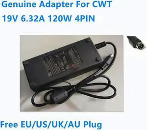 OIAGLH 19V 6.32A 120W 4PIN CWT MPS120K-VI MPS120K-II AC Power Adapter For Power Supply Charger